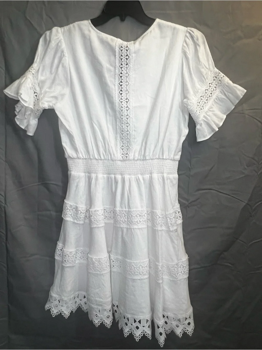 Fate White Eyelet Lace Mini Dress - Picture 2 of 12